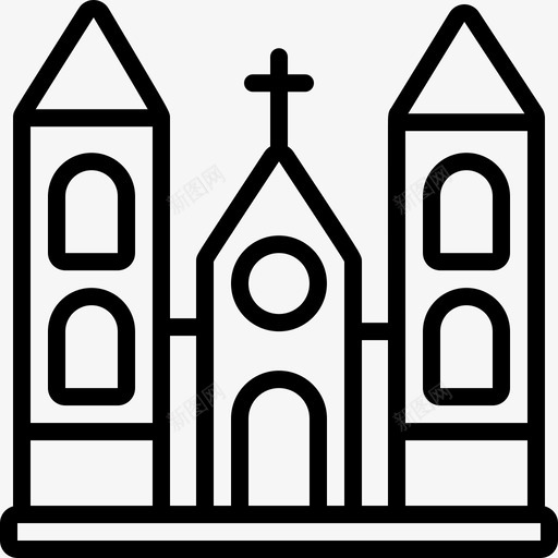教堂圣洁宗教图标svg_新图网 https://ixintu.com 代用品 圣洁 宗教 教堂 礼拜