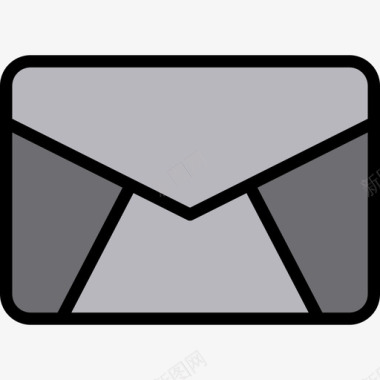 邮件网站和电子邮件3线颜色图标图标