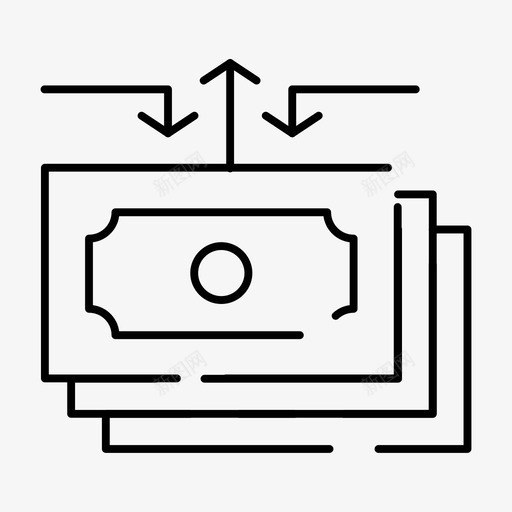 美元现金流量图标svg_新图网 https://ixintu.com 2月 v3 报表 收集 流量 现金 界面 网页 美元 货币