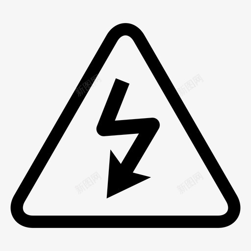 高压标志警告高压图标svg_新图网 https://ixintu.com 家庭安全 警告 高压 高压标志