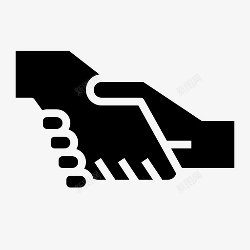 合作伙伴协议手势图标svg_新图网 https://ixintu.com 协议 合作伙伴 手 手势 握手 数字商务