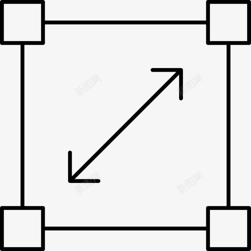艺术板箭头图标svg_新图网 https://ixintu.com 全屏 最大化 箭头 艺术板 设计 设计印刷线图标
