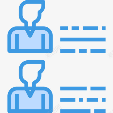 简历工作和人力资源4蓝色图标图标