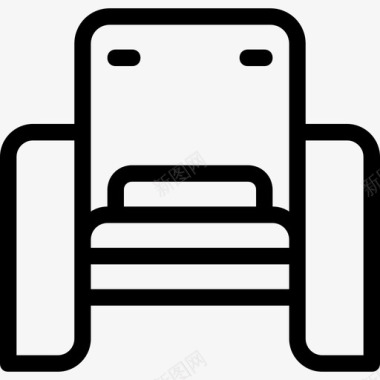 扶手椅家具和家用15线性图标图标