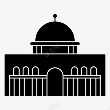 以色列的圆顶清真寺图标图标