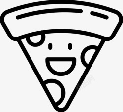微笑披萨披萨快餐川菜图标高清图片