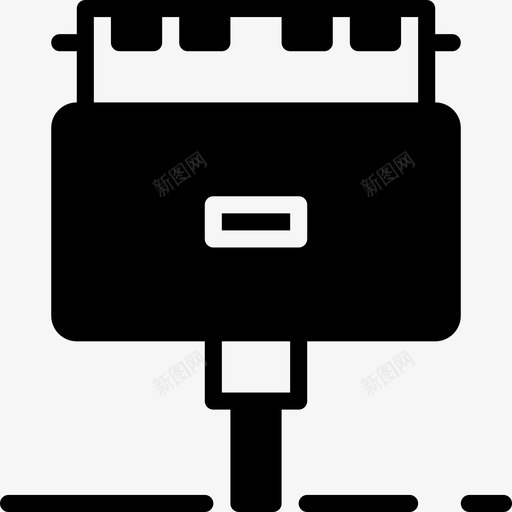 充电器连接4固态图标svg_新图网 https://ixintu.com 充电器 固态 连接4