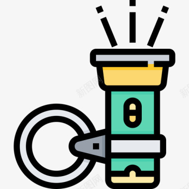 手电筒自行车15线颜色图标图标