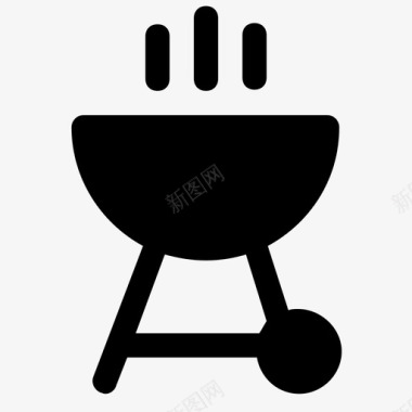 户外烹饪烧烤野营食物图标图标