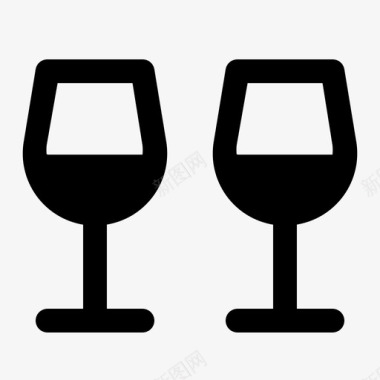 酒杯晚餐饮料图标图标
