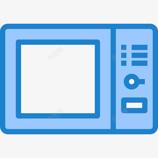 微波炉家用电器12蓝色图标svg_新图网 https://ixintu.com 家用电器 微波炉 蓝色