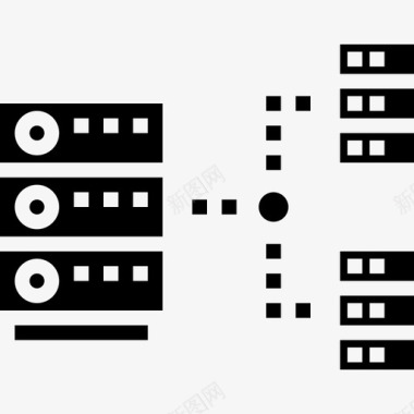 服务器网络和数据库21填充图标图标
