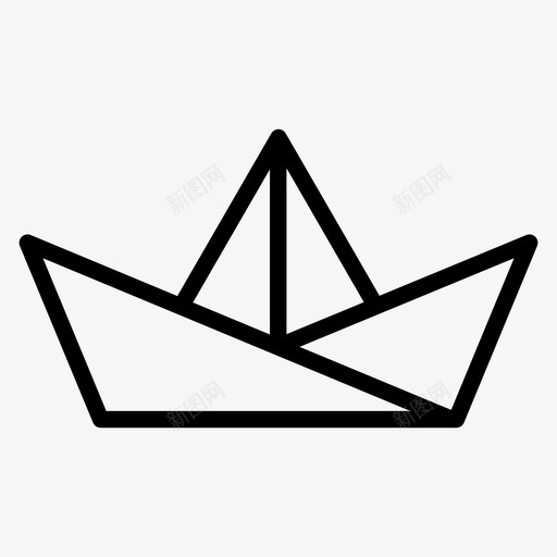 纸船浮子折纸图标svg_新图网 https://ixintu.com 折纸 浮子 纸船 纸船符号