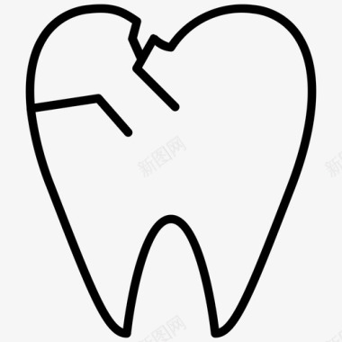 蛀牙断牙牙齿图标图标