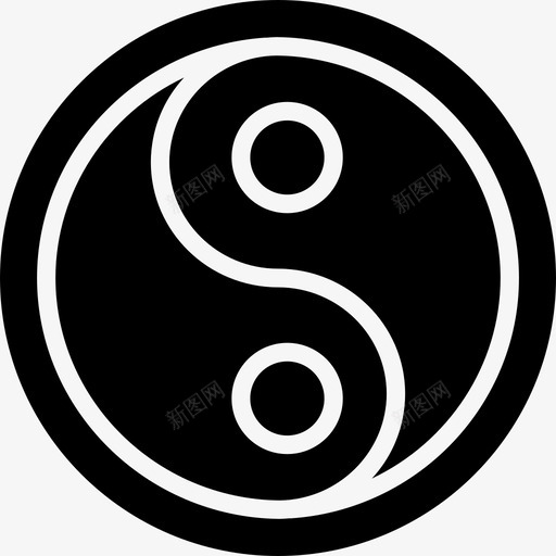 阴阳占星术和符号学坚实图标svg_新图网 https://ixintu.com 占星术和符号学 坚实 阴阳