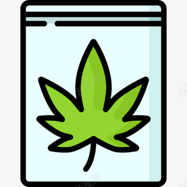 大麻犯罪调查17线状颜色图标图标