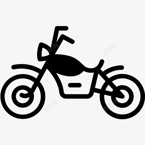 摩托车自行车交通工具图标svg_新图网 https://ixintu.com 交通工具 摩托车 自行车 轮子