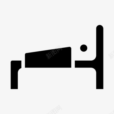 睡觉卧室就寝时间图标图标