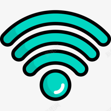 Wifi博客8线性颜色图标图标