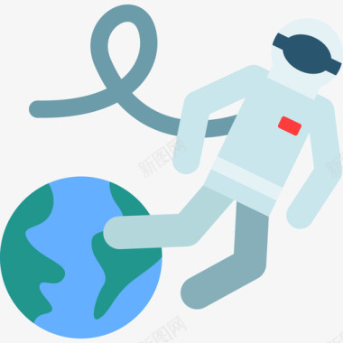 宇航员太空任务2彩色图标图标