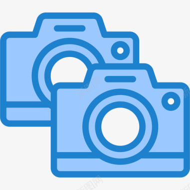 相机照片和视频12蓝色图标图标