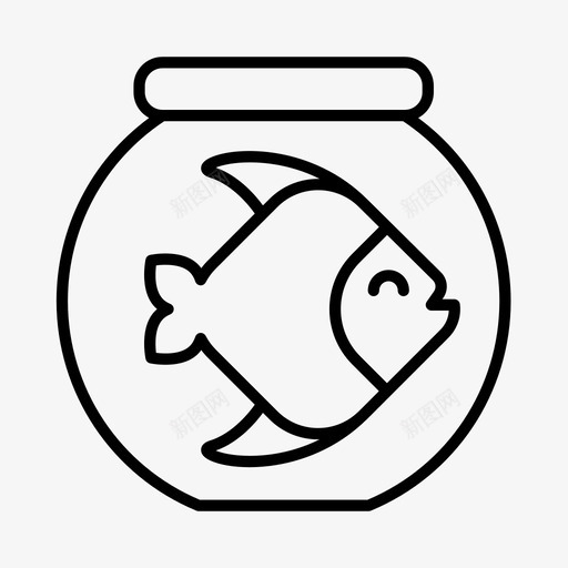 鱼缸水族馆宠物图标svg_新图网 https://ixintu.com 宠物 水族馆 鱼缸