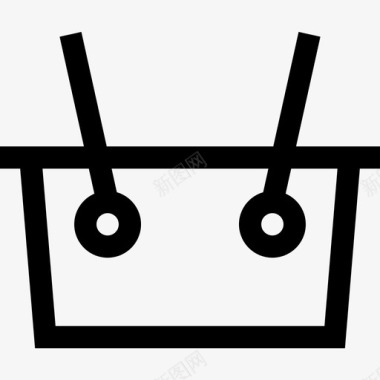 购物篮付款3直线图标图标