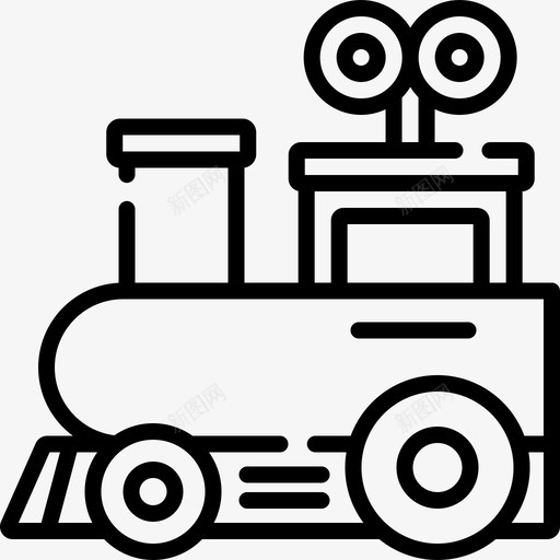 火车圣诞玩具9线性图标svg_新图网 https://ixintu.com 圣诞玩具9 火车 线性