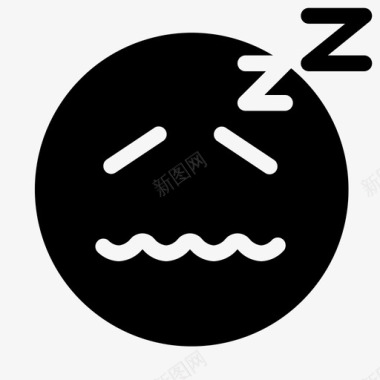 睡眠表情休息图标图标