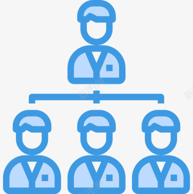 层级结构企业管理34蓝色图标图标