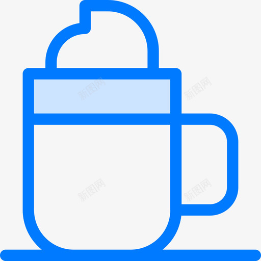 咖啡杯咖啡和茶蓝色图标svg_新图网 https://ixintu.com 咖啡和茶 咖啡杯 蓝色