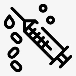 网络治疗注射注射器治疗图标高清图片