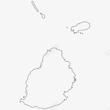毛里求斯边界国家图标图标