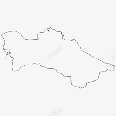 土库曼斯坦边界国家图标图标