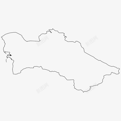 土库曼斯坦边界国家图标svg_新图网 https://ixintu.com 世界 世界各国 国家 土库曼斯坦 轮廓 边界
