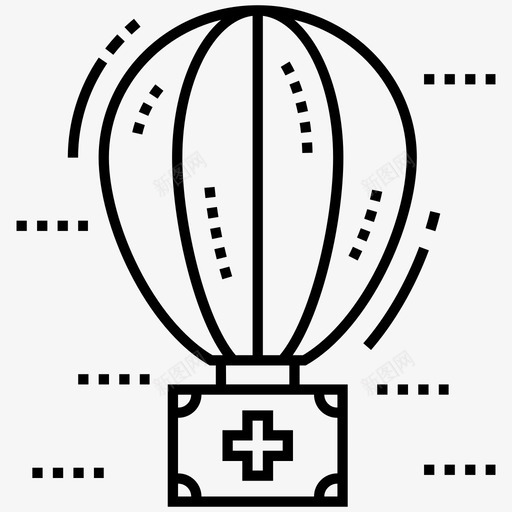热气球冒险气球图标svg_新图网 https://ixintu.com 冒险 救援应急线图标包 气球 浮力 热气球 飞机