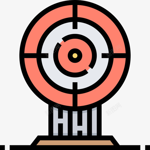 射击目标彩弹和bb枪5线颜色图标svg_新图网 https://ixintu.com 射击目标 彩弹和bb枪5 线颜色