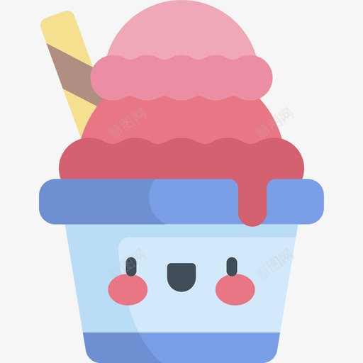 冰淇淋冰淇淋14平的图标svg_新图网 https://ixintu.com 冰淇淋 冰淇淋14 平的