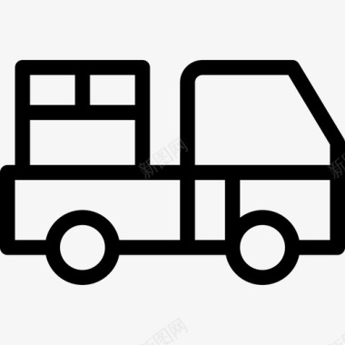 送货卡车物流27直线图标图标