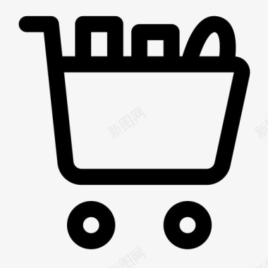 购物车商品杂货图标图标