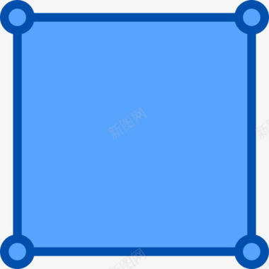 正方形数学5蓝色图标图标