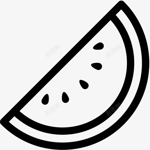 西瓜食用水果图标svg_新图网 https://ixintu.com 健康 水果 热带 瓜片 系列 西瓜 食用