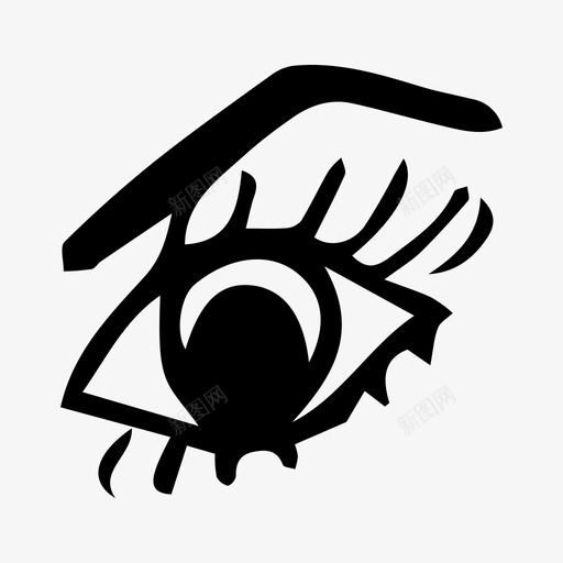 眼睛涂鸦视觉图标svg_新图网 https://ixintu.com 涂鸦 眼睛 素描 视觉