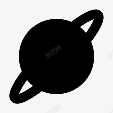 行星天文学光环图标图标