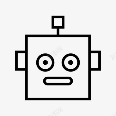 机器人阿凡达机器人头线图标图标