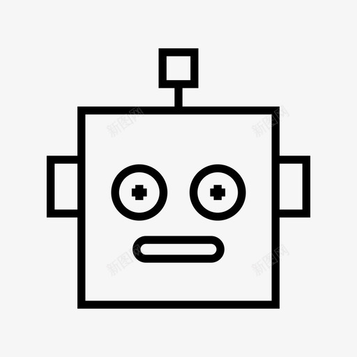 机器人阿凡达机器人头线图标svg_新图网 https://ixintu.com 机器人 机器人头线 阿凡达