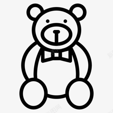 娃娃熊礼物图标图标