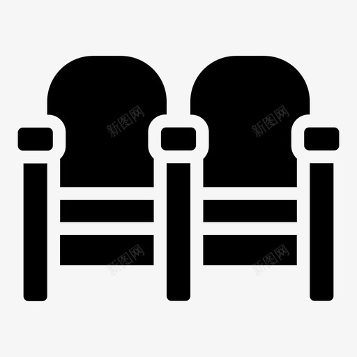 电影座位椅子电影院图标svg_新图网 https://ixintu.com 娱乐 椅子 电影座位 电影院 电影雕刻