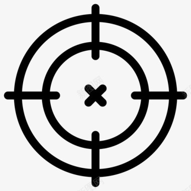 目标十字准星狩猎图标图标