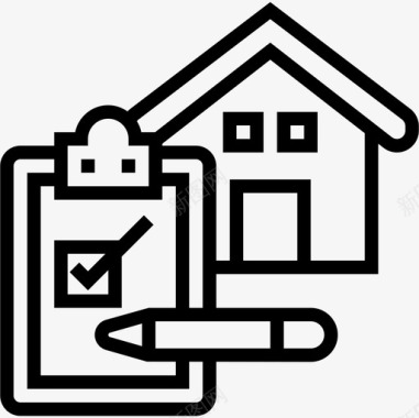 清单租赁房地产投资4线性图标图标